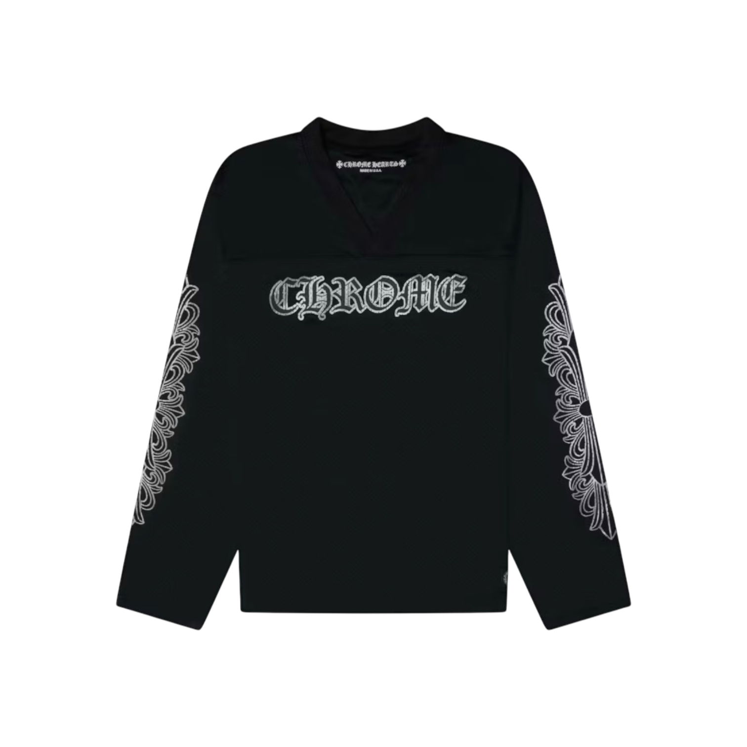 Chrome Hearts Stadium Mesh L/S Jersey Black Chrome Dubai