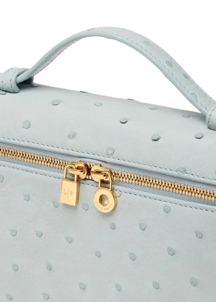 Loro Piana L19 Bag Ostrich Minty Breeze / Sun Gold Chrome Dubai