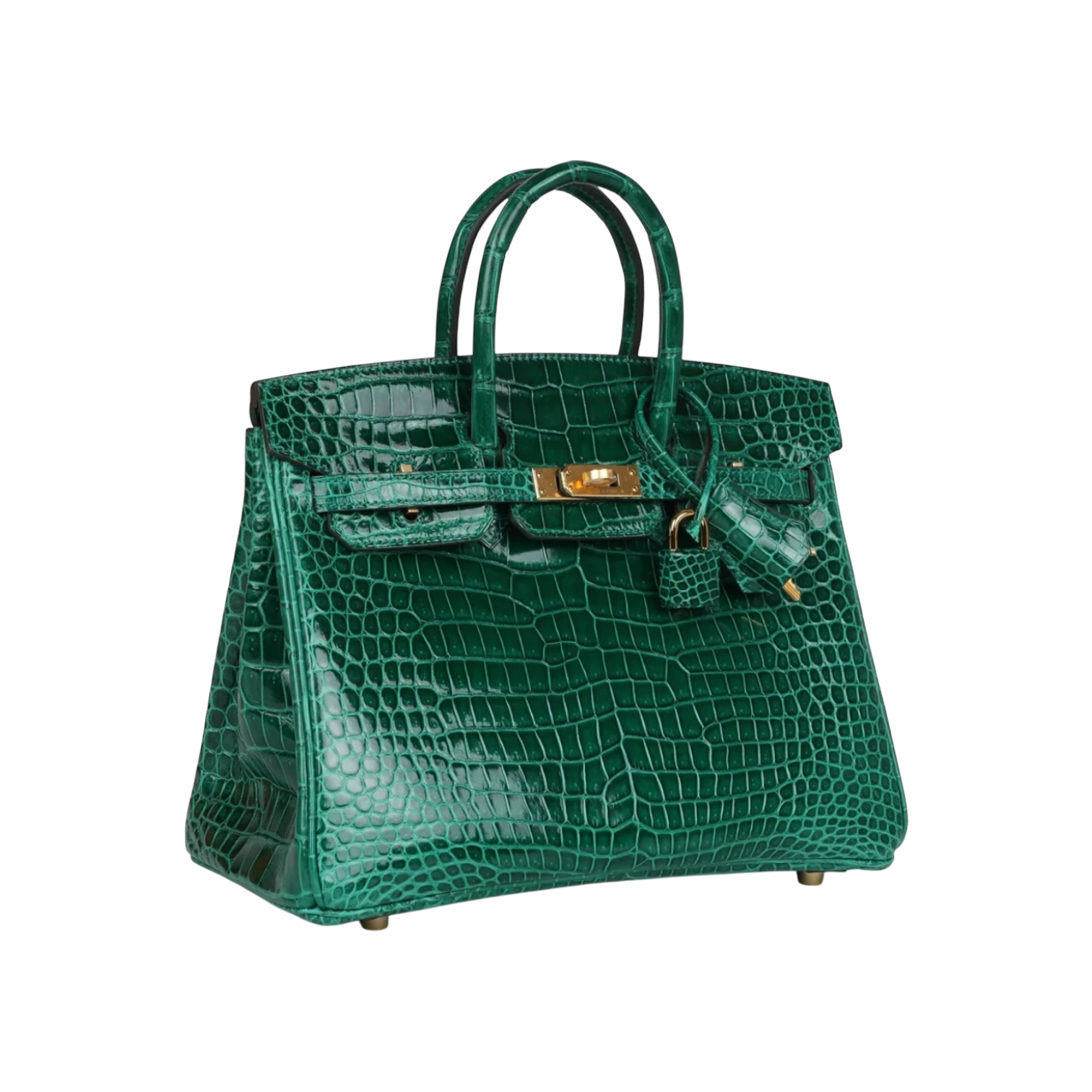 Hermès Birkin 25 Emerald Porosus Crocodile Gold Hardware Chrome Dubai