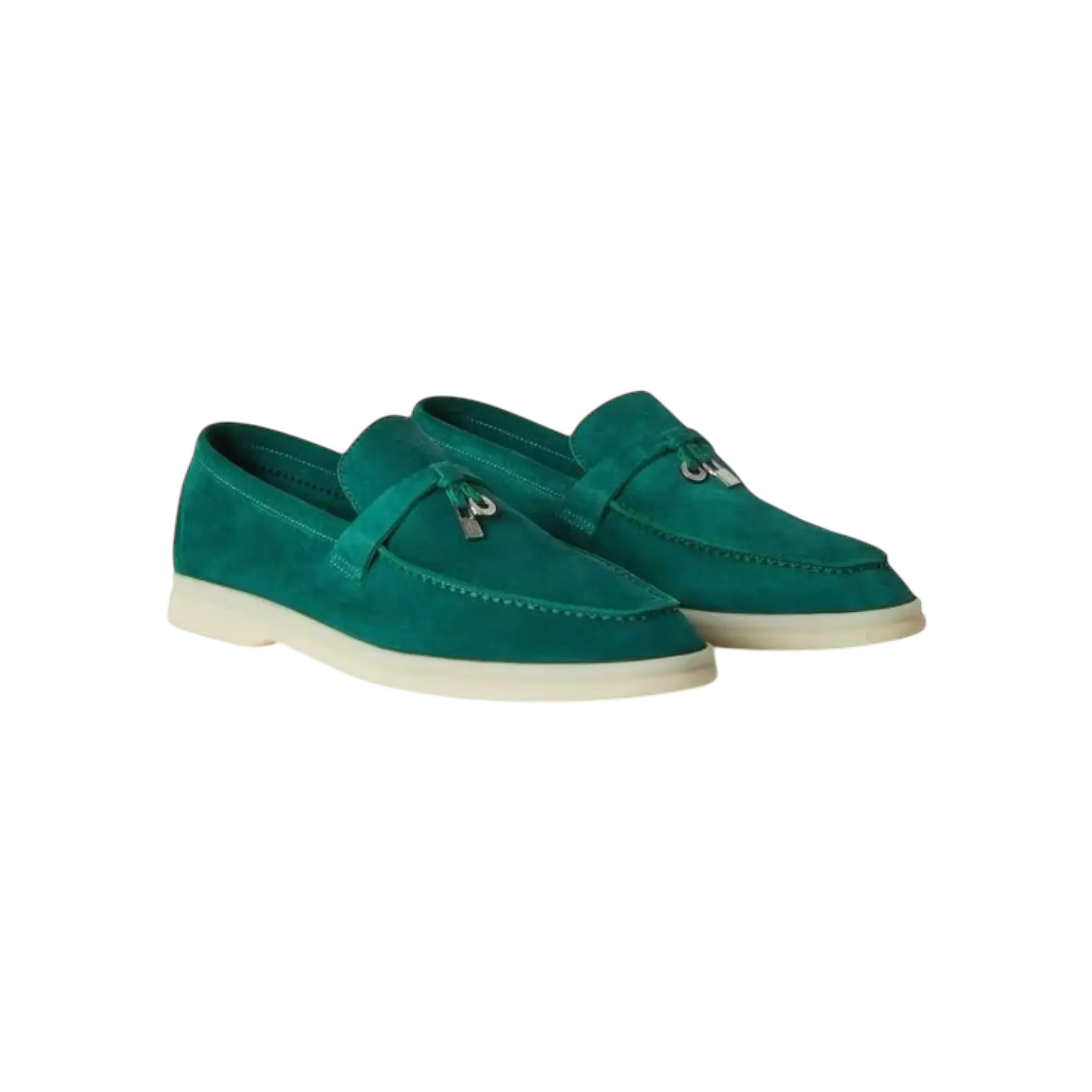 Loro Piana Summer Charms Loafer Forest Leaves Chrome Dubai