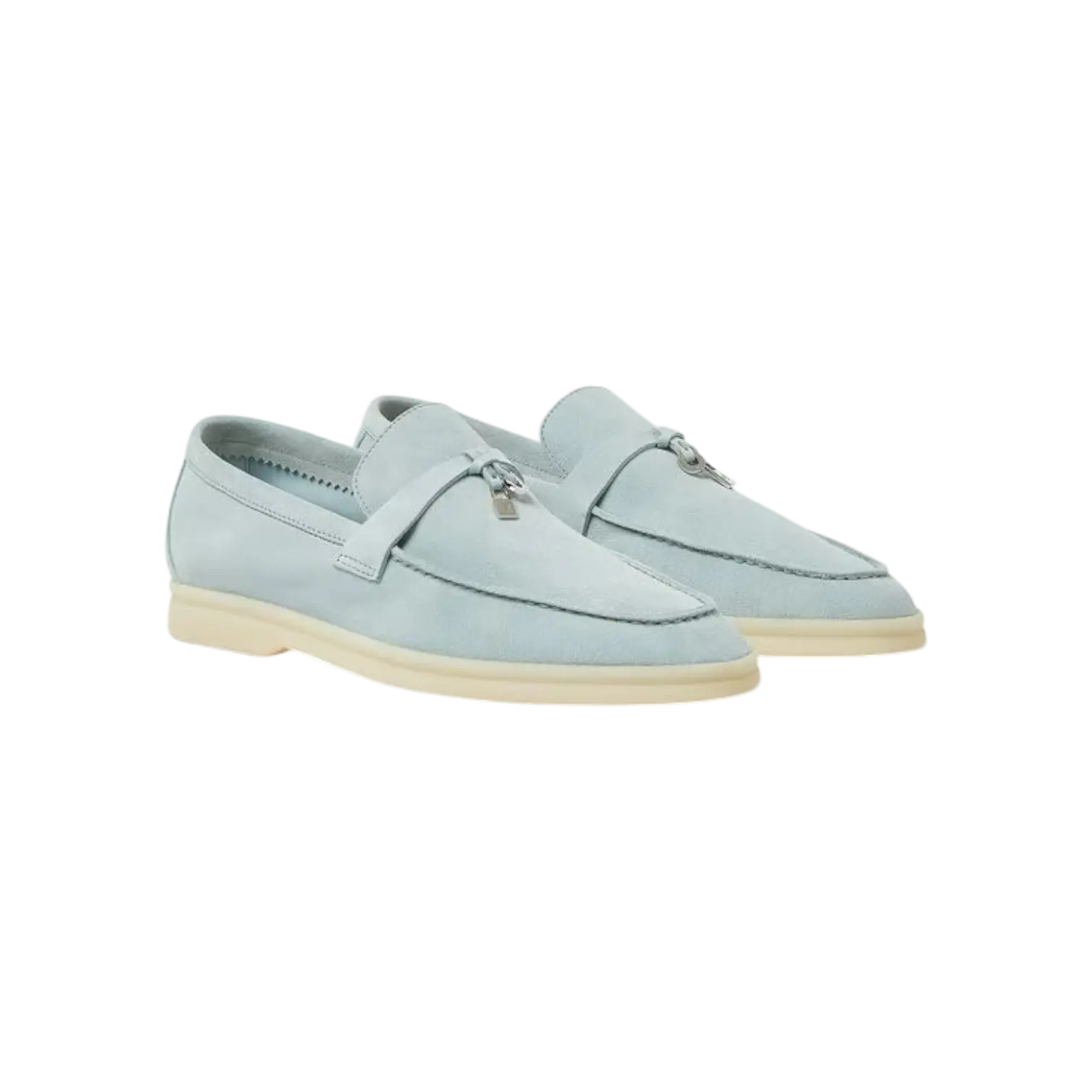 Loro Piana Summer Charms Loafer Spring Waterfall Melange Chrome Dubai