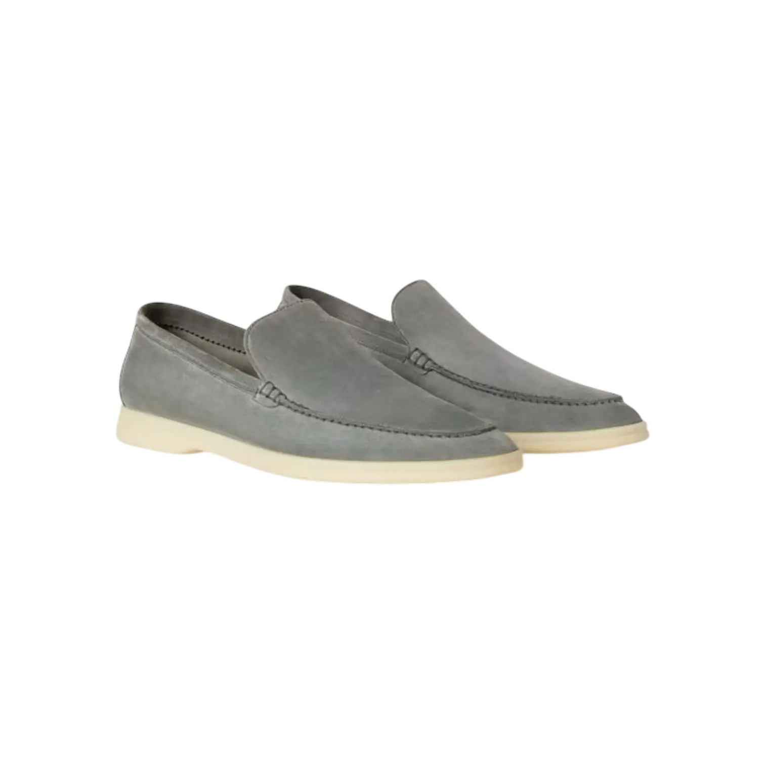 Loro Piana Summer Walk Loafer Gull Gray Chrome Dubai