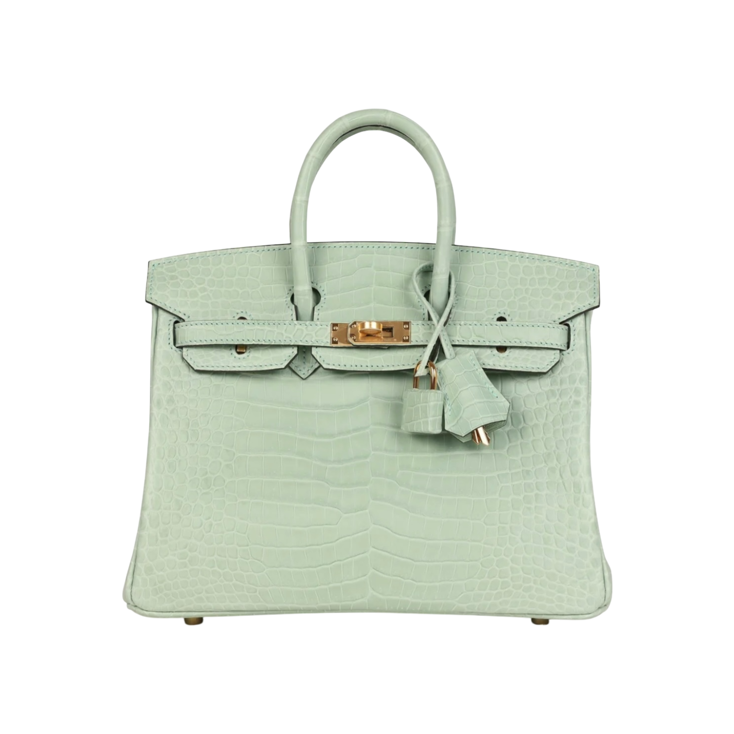 Hermès Birkin 25 Vert Matte Porosus Crocodile Gold Hardware Chrome Dubai