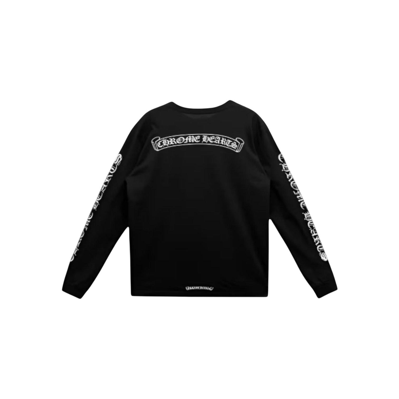 Chrome Hearts Scroll Logo L/S Pocket T-shirt Black Chrome Dubai