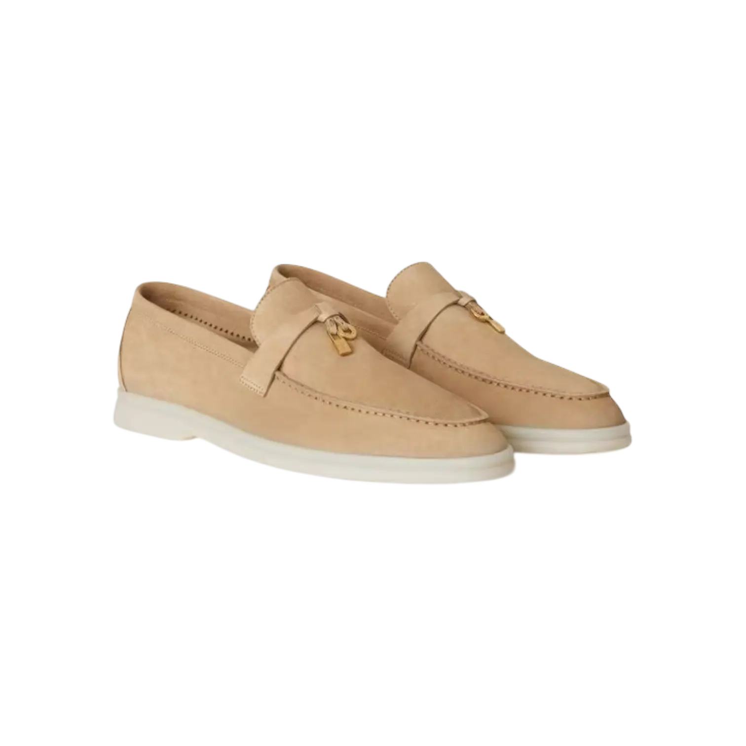 Loro Piana Summer Charms Loafer Sandstone Chrome Dubai