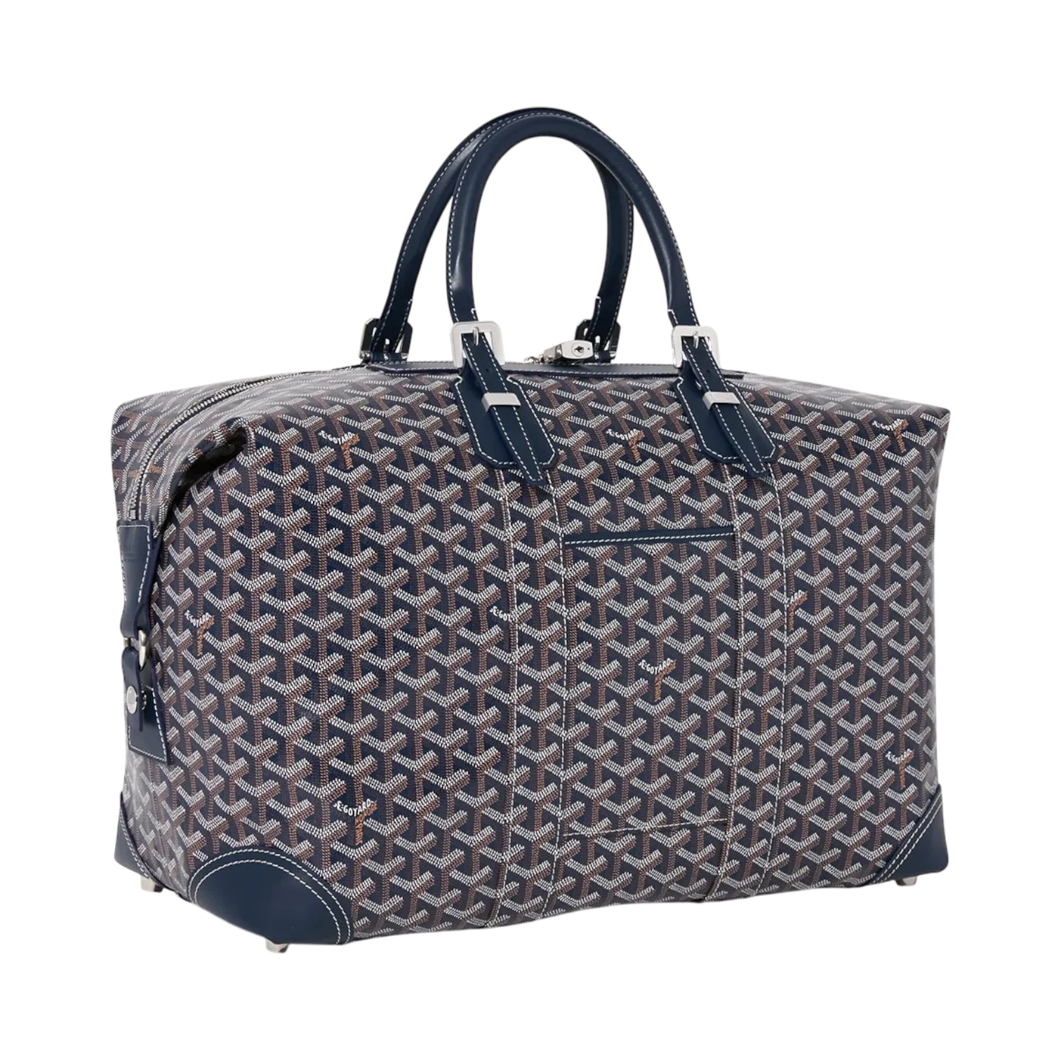 Goyard Bowling 45 Navy Blue Duffle Bag
